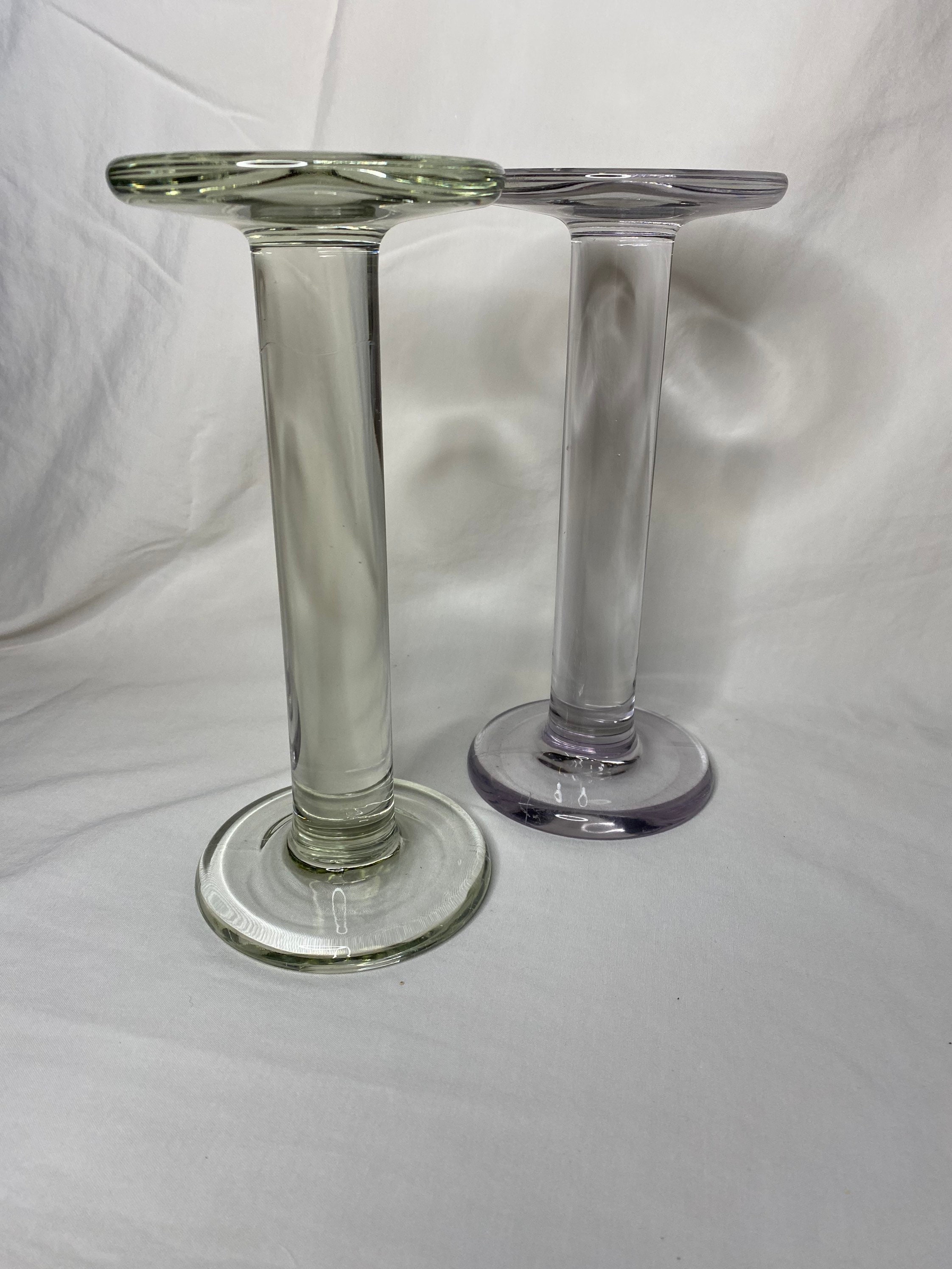 Vintage Glass Shelf Risers Pair Purple Sun Kissed Etsy