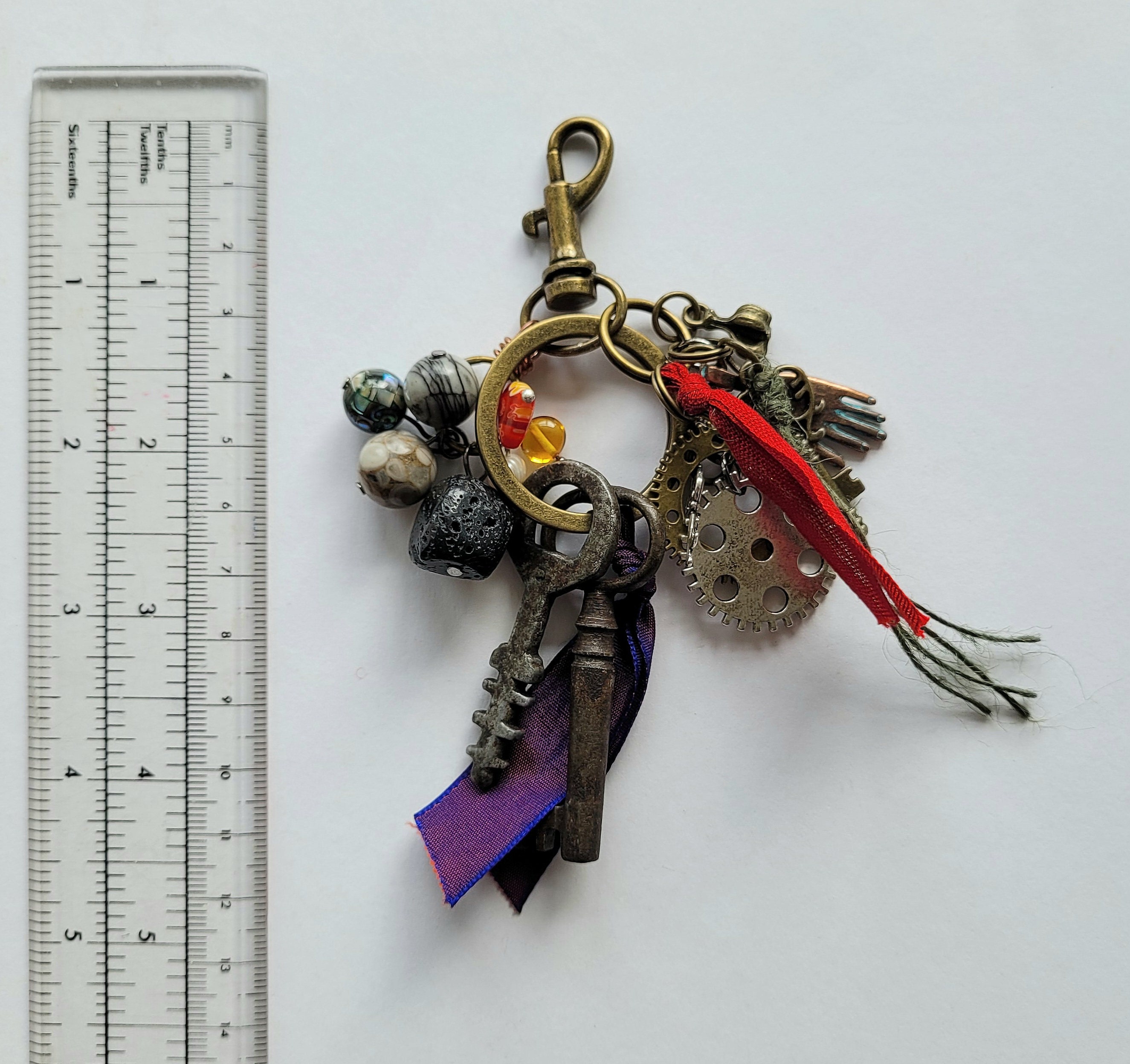 S3 Small Steampunk, Dark Academia, Gothic Swivel Clip Bunch