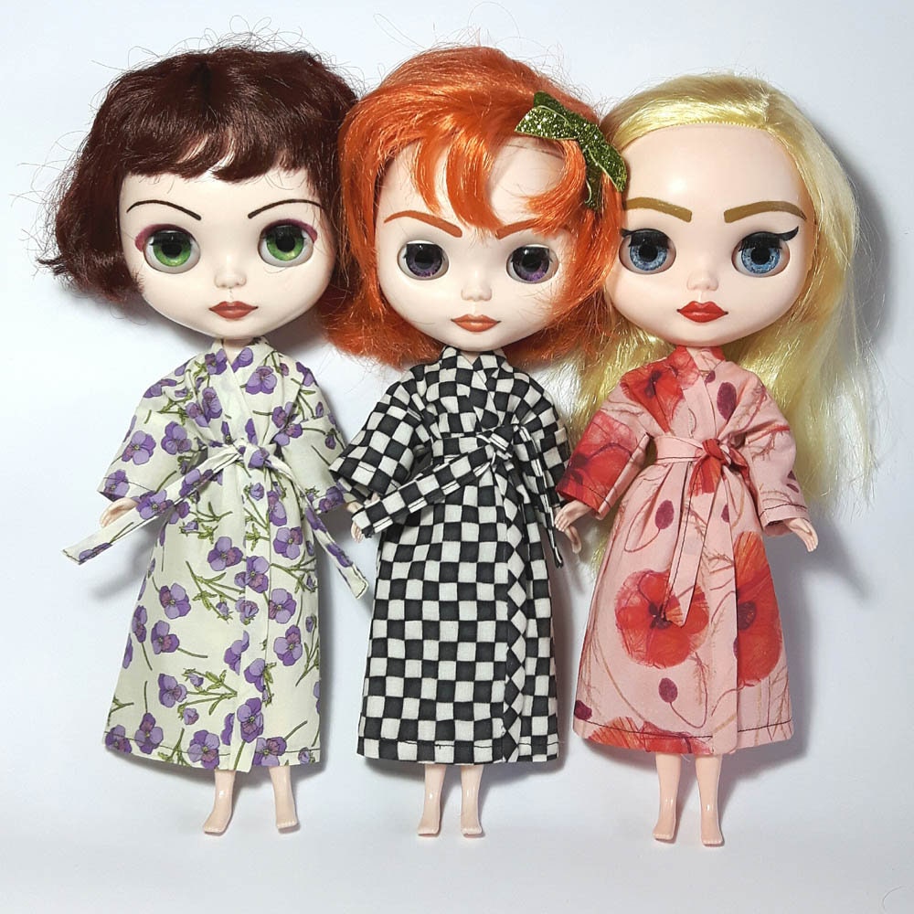 人気ブランドバ40代 (and Blythe Robe, Gown/bath Dressing Doll Small Pure Azone シャツ/ブラウス(長袖/七分)