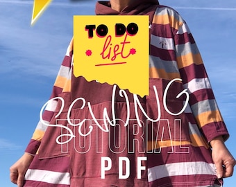 Sewing Tutorial PDF, Upcycled Sewing, Women's Tunic DIY, Refashion, Reclaimed, Repurposed, Sew, Boho, Tutorials, Plus