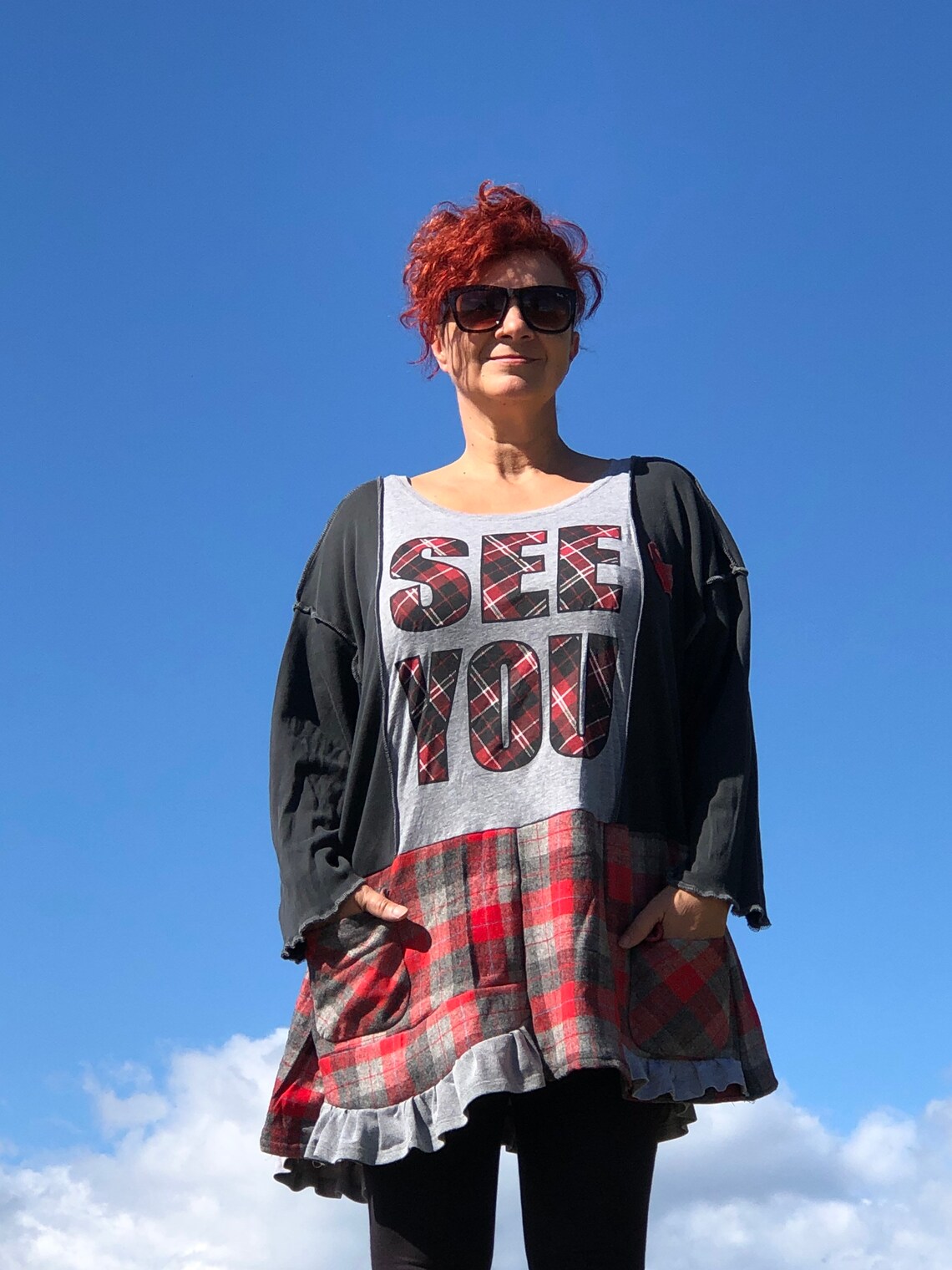 Black Red Plus Size Babydoll Dress Plaid School Uniform Etsy