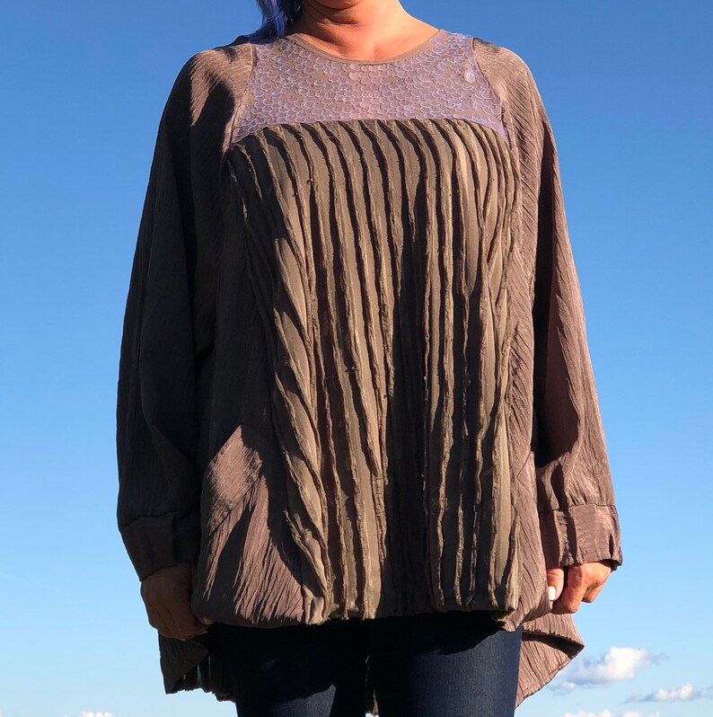 brown plus size tunic