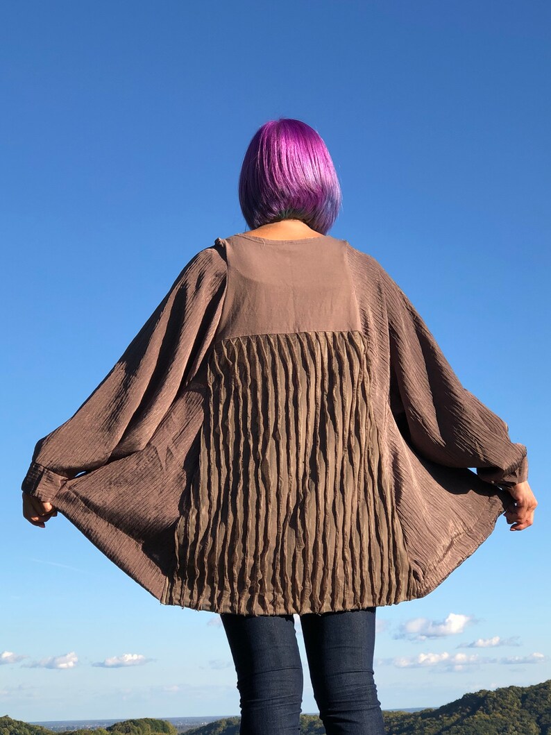 brown plus size tunic