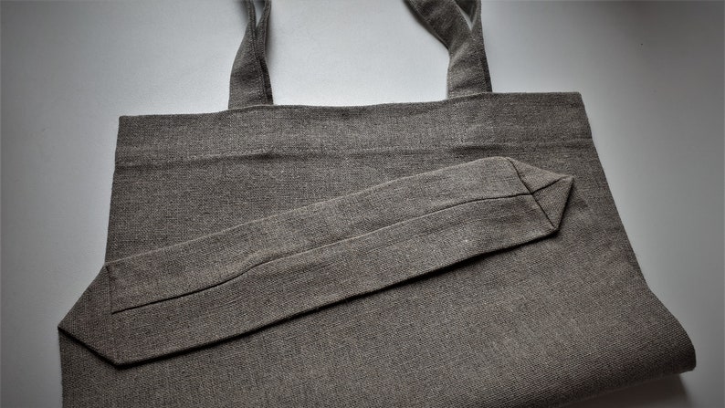 Simple, Thick Linen Tote Bag of A Great Quality image 1