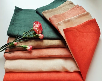 Set of 5 Linen Kitchen Towels (various colors)