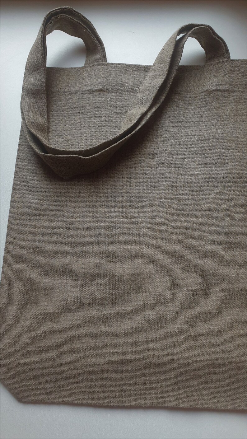 Simple, Thick Linen Tote Bag of A Great Quality image 3