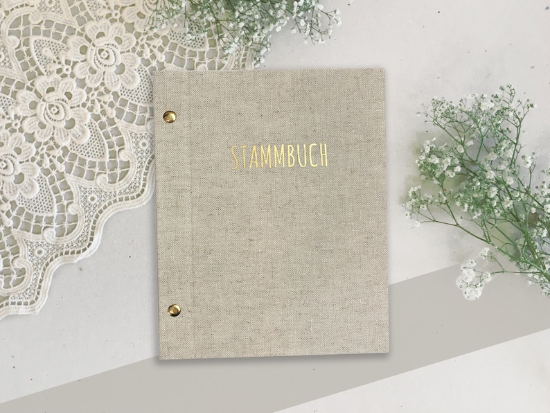 Family register A5 golden font "Stammbuch"