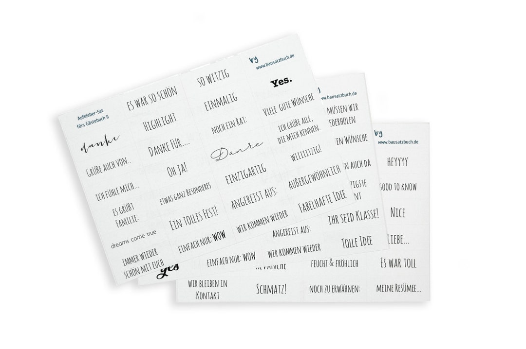 Stickers for Guest Book part II, 78 Stickers, Scrapbooking - Etsy