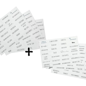 Stickers voor fotoalbum/gastenboek ontwerp gastenboek I en II SET, 156 stickers