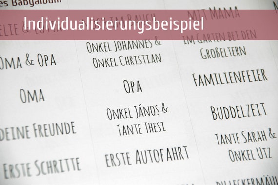 Sticker Zum Fotoalbum Baby Gestalten 78 Aufkleber Etsy