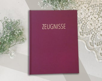 Zeugnismappe | Dokumentenmappe | für Erwachsene und Kinder | personalisiert mit Name möglich | viele Farben