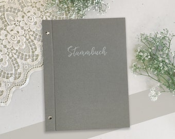 Family register | A4 | Linen Gray | personalized with name possible
