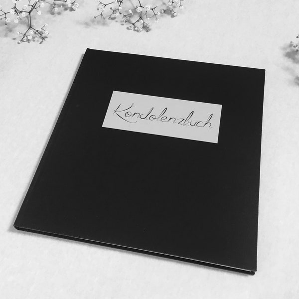 Condolence book | black book | Personalization possible