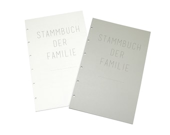 Insert for family register | Family register content pages 13x20 | 6 times perforated