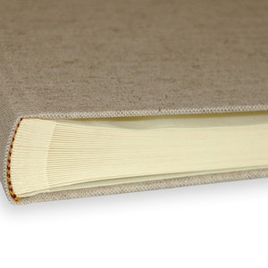 Photo album | XXL 30 x 30 cm | Natural linen vintage | Many colors available | Baby album | Wedding album