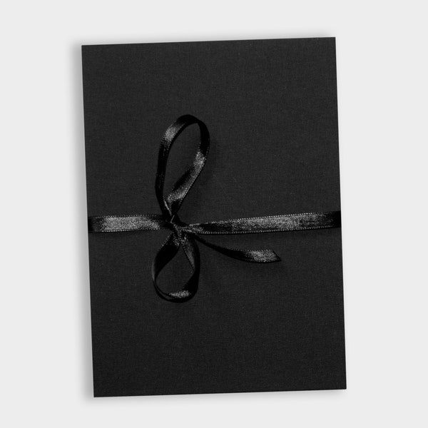 Leporello / photo album / condolence book in black