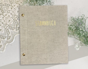 Stammbuch | A4 | Natur + goldene Schrift