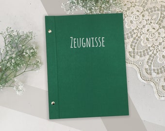 Zeugnismappe | Dokumentenmappe | für Erwachsene und Kinder | personalisiert mit Name möglich | viele Farben