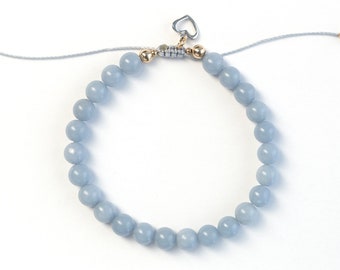 Serenity bracelet, angelite gemstone