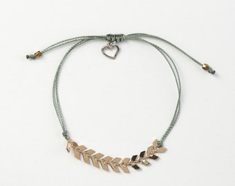 Leaf bracelet handmade with love