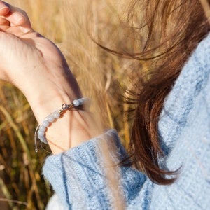 Serenity bracelet, angelite gemstone image 3