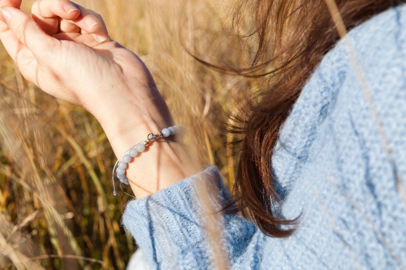 Serenity bracelet, angelite gemstone image 3