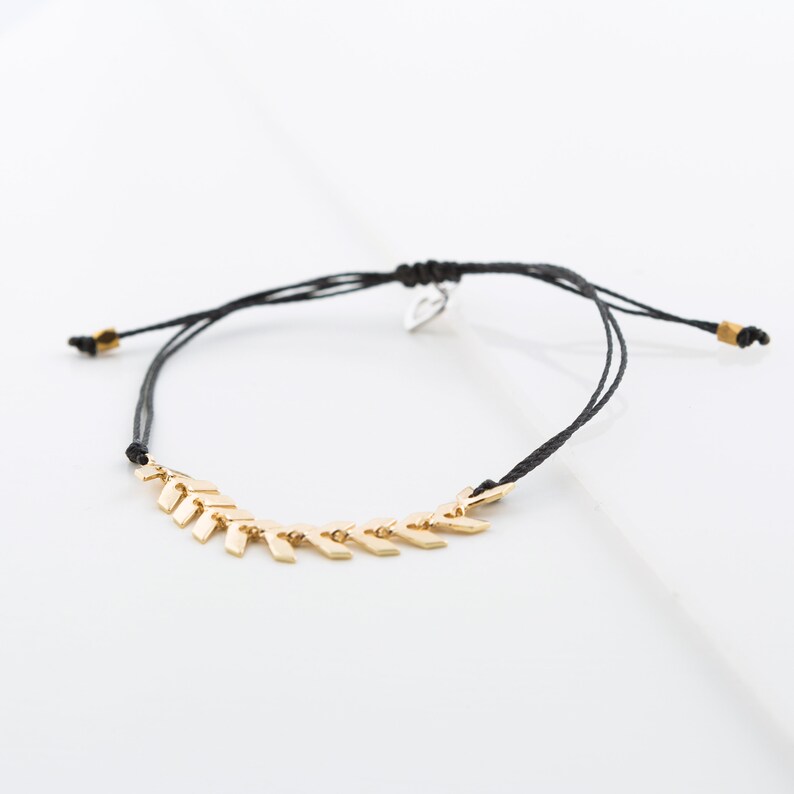 Leaf bracelet noir / black