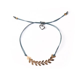 Leaf bracelet sarcelle / dark teal