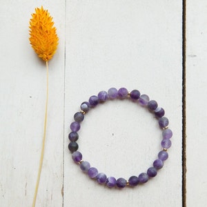 Bracelet amethyst, une pierre pour l'intuition image 2