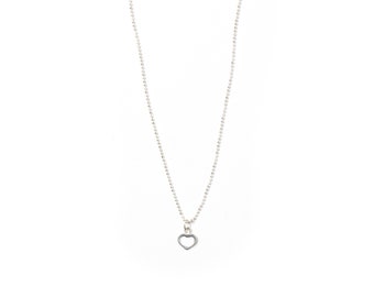 Silver heart necklace, a silver pendant