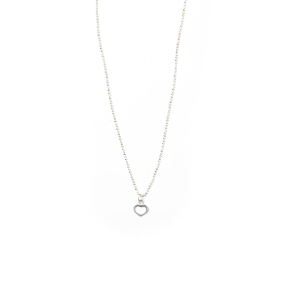 Silver heart necklace, a silver pendant