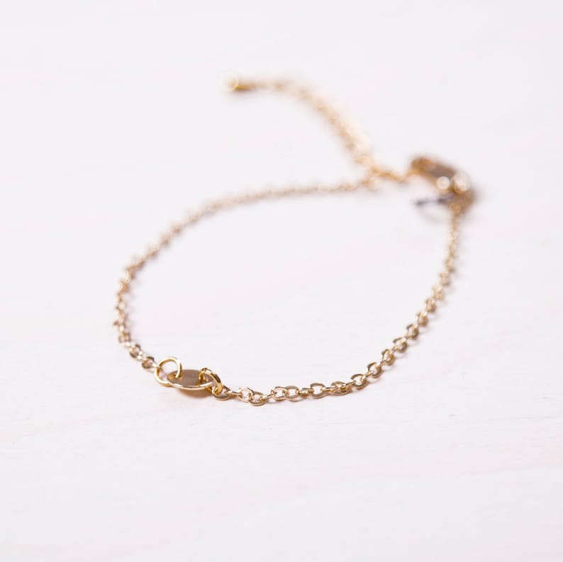 Gold-plated charm bracelet handmade in Montreal image 2