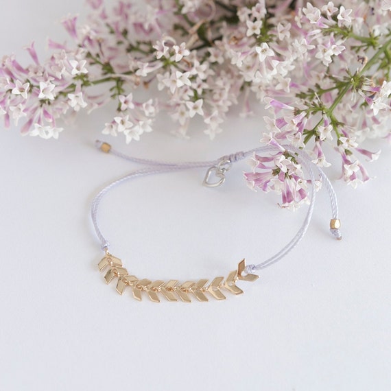 Leaf bracelet handmade with love in Montreal