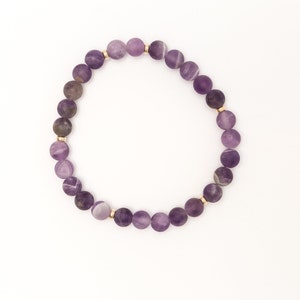 Bracelet amethyst, une pierre pour l'intuition image 1