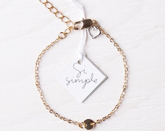 Gold-plated charm bracelet handmade in Montreal