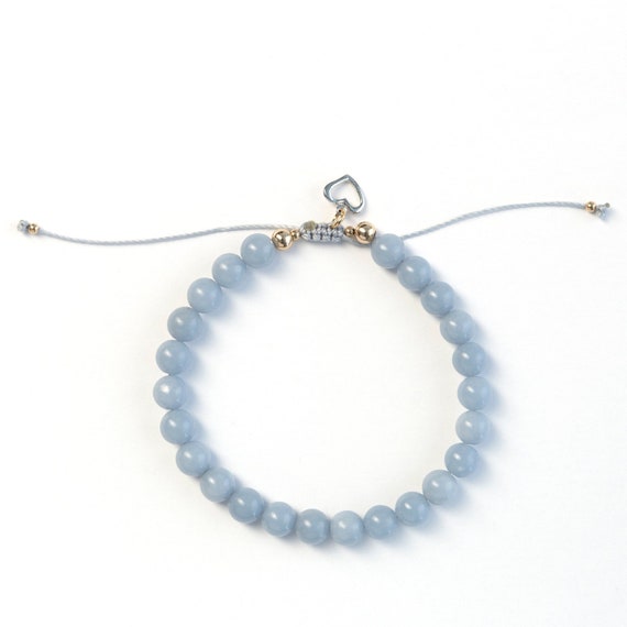 Serenity bracelet, angelite gemstone