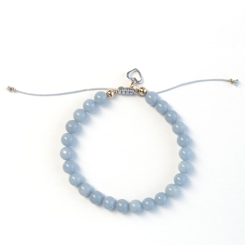 Serenity bracelet, angelite gemstone image 2