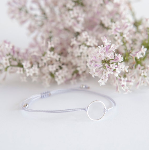 Lilac delicate ring bracelet