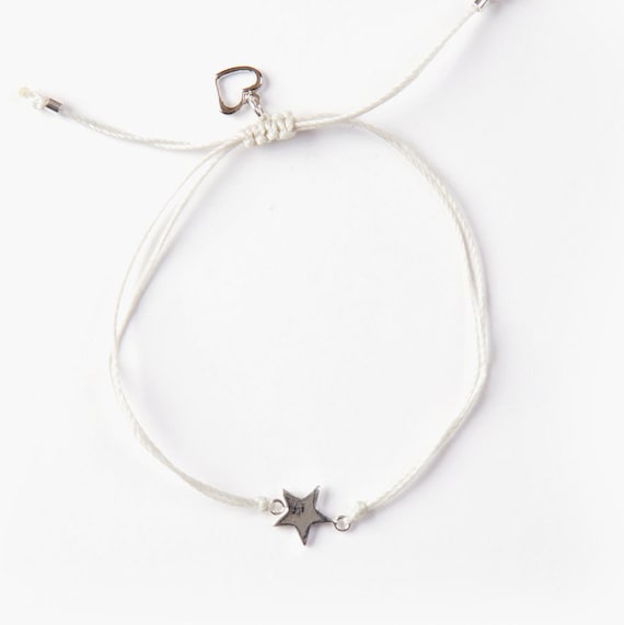 Silver star bracelet