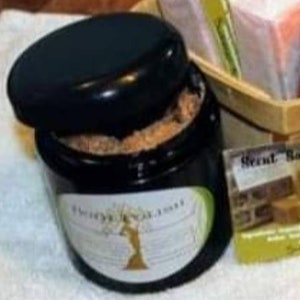 Oil free, Hydrating, Walnut & Dendritic salt scrub 4oz. and Lavender, Spearmint and Peppermint image 1