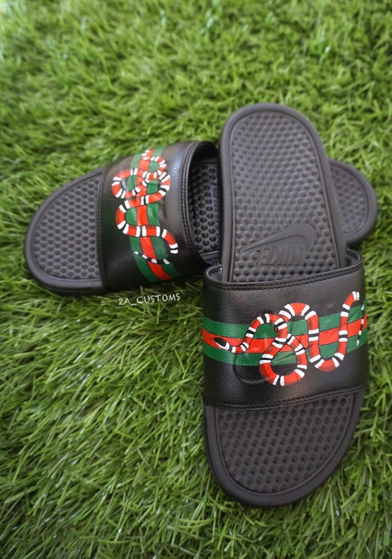gucci slides snake print