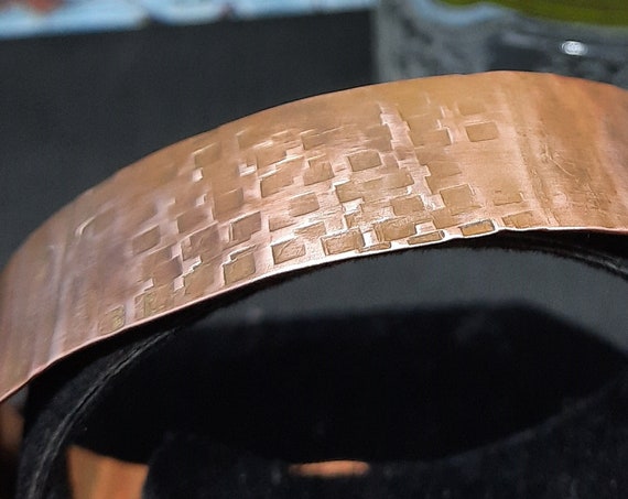 Hammered and Air-Chased Copper Cuff