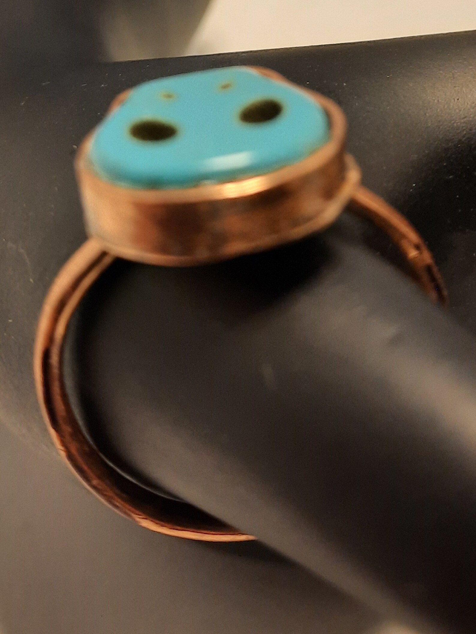 Turquoise Skull Ring in Copper Size 12 1/2 Etsy