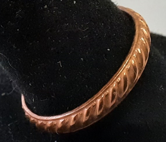 Copper Striped Stacking Rings - 4 Sizes