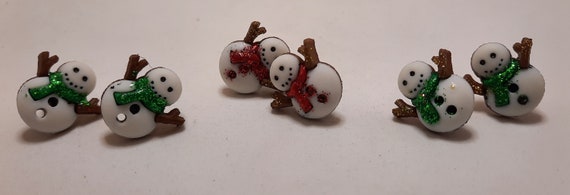 Sugar Plums Adorable Snowman Post Earrings