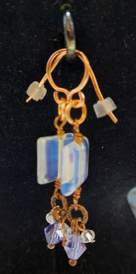 Moonshadow Opalite Earrings on Copper