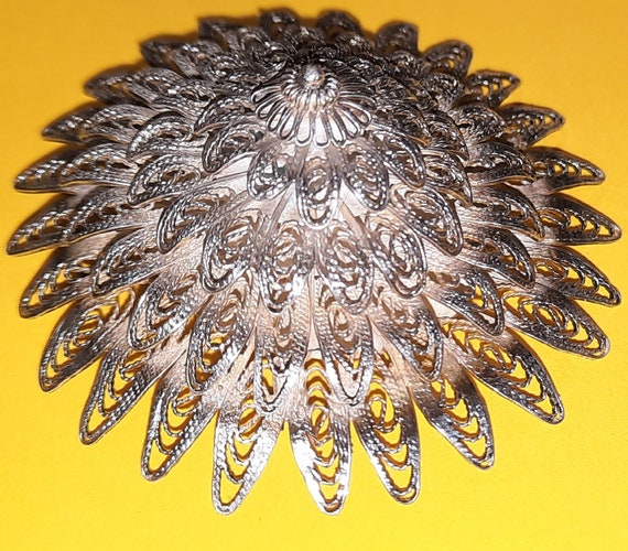 Vintage Filigree Brooch or Amulet Sterling ~ Bobi's Vintage and Collectibles