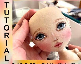 Textile Doll Face Painting Tutorial: Video Master Class (Digital Download)