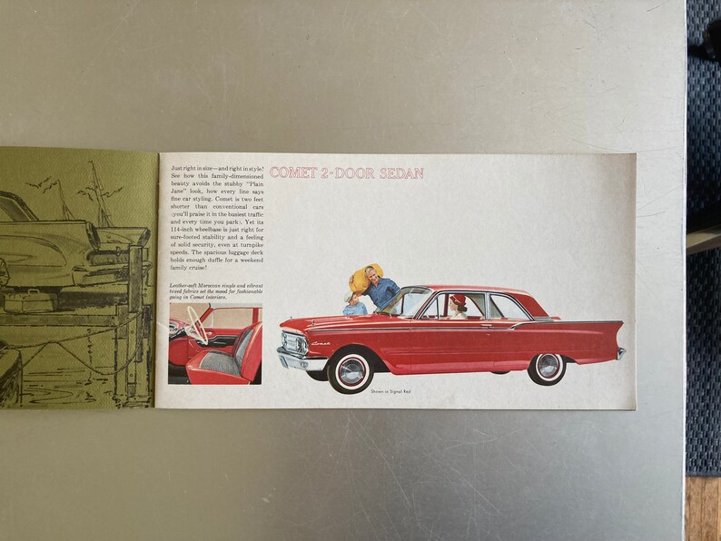1960 Mercury Comet Brochure With Paint Interior Colors Etsy