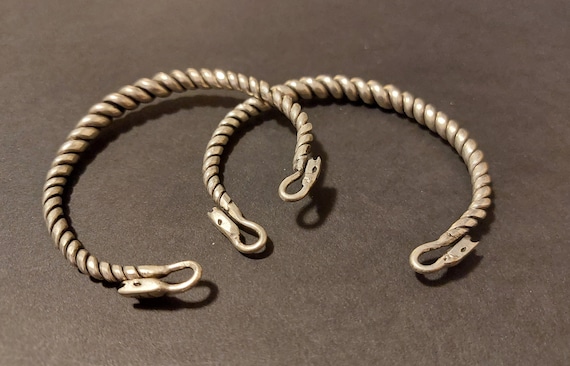 Pair of matching snake bangles - image 1